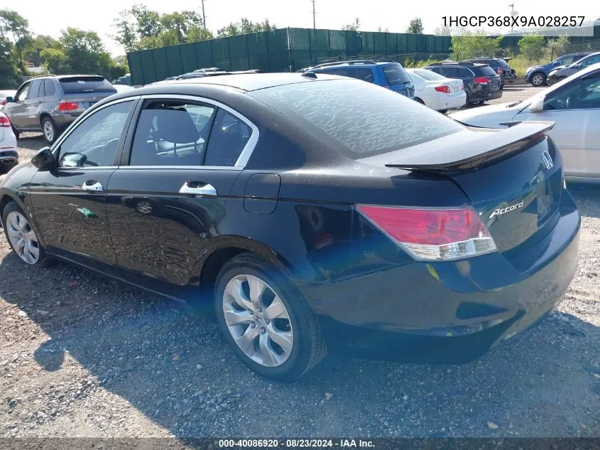 2009 Honda Accord 3.5 Ex-L VIN: 1HGCP368X9A028257 Lot: 40086920