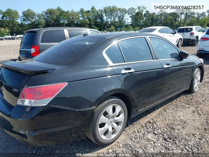 2009 Honda Accord 3.5 Ex-L VIN: 1HGCP368X9A028257 Lot: 40086920