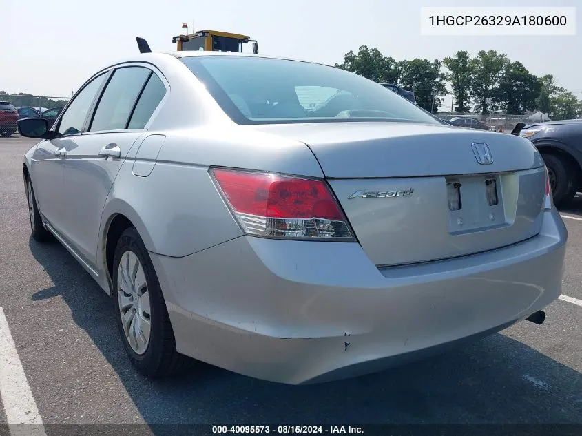 1HGCP26329A180600 2009 Honda Accord 2.4 Lx