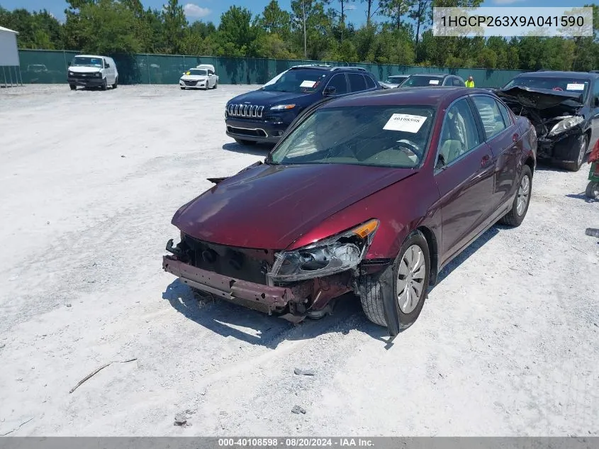 2009 Honda Accord Lx VIN: 1HGCP263X9A041590 Lot: 40108598