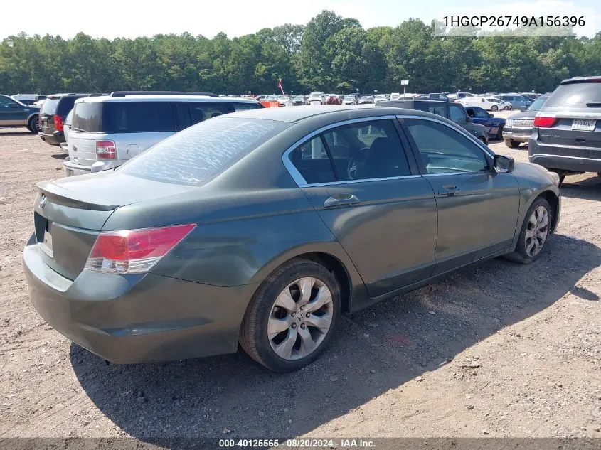 2009 Honda Accord 2.4 Ex VIN: 1HGCP26749A156396 Lot: 40125565