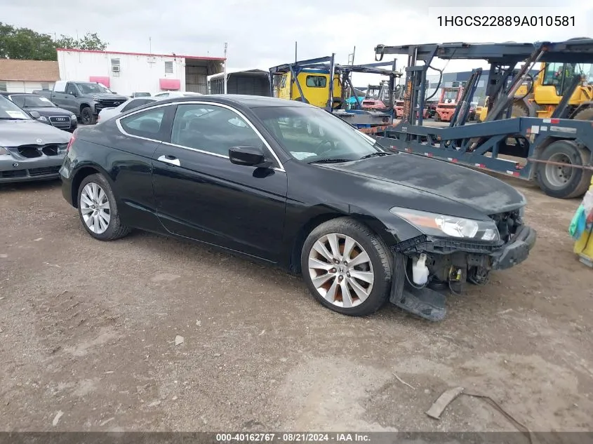 1HGCS22889A010581 2009 Honda Accord Exl