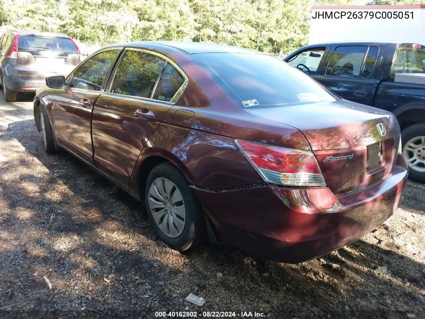 2009 Honda Accord 2.4 Lx VIN: JHMCP26379C005051 Lot: 40162802