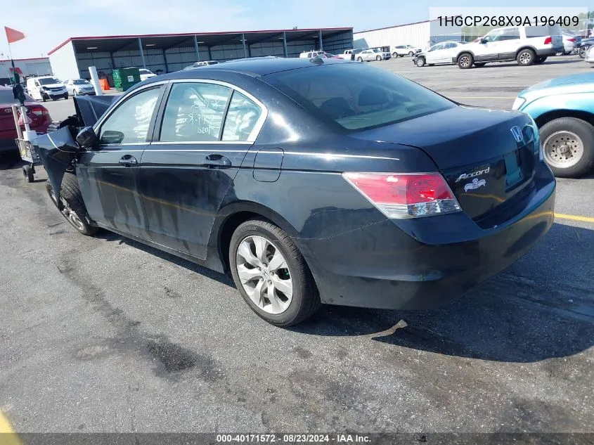 2009 Honda Accord 2.4 Ex-L VIN: 1HGCP268X9A196409 Lot: 40171572