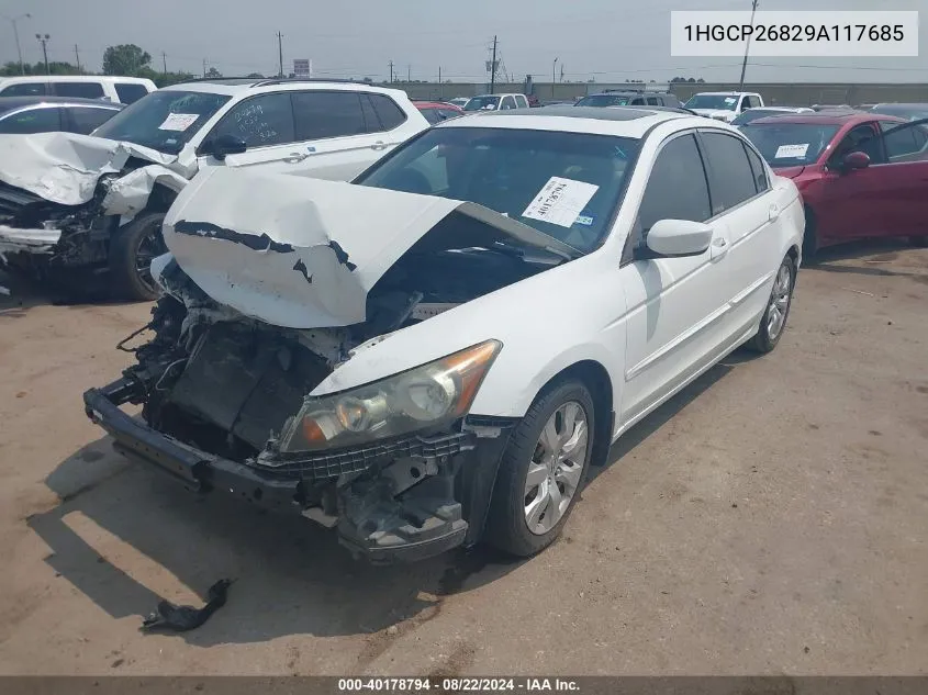 1HGCP26829A117685 2009 Honda Accord 2.4 Ex-L