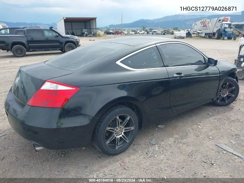 1HGCS12779A026871 2009 Honda Accord 2.4 Ex