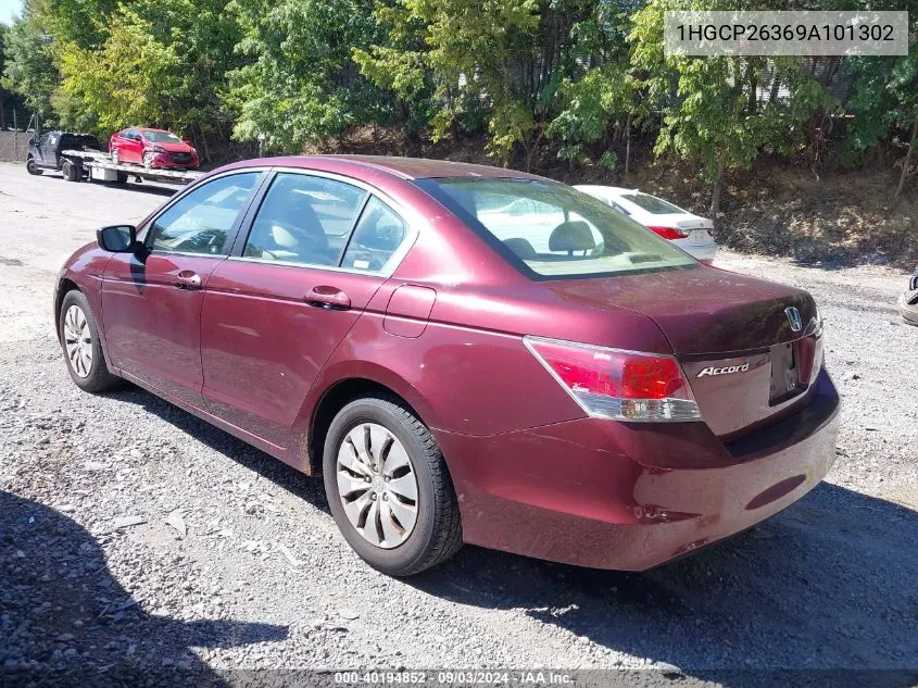 2009 Honda Accord 2.4 Lx VIN: 1HGCP26369A101302 Lot: 40194852