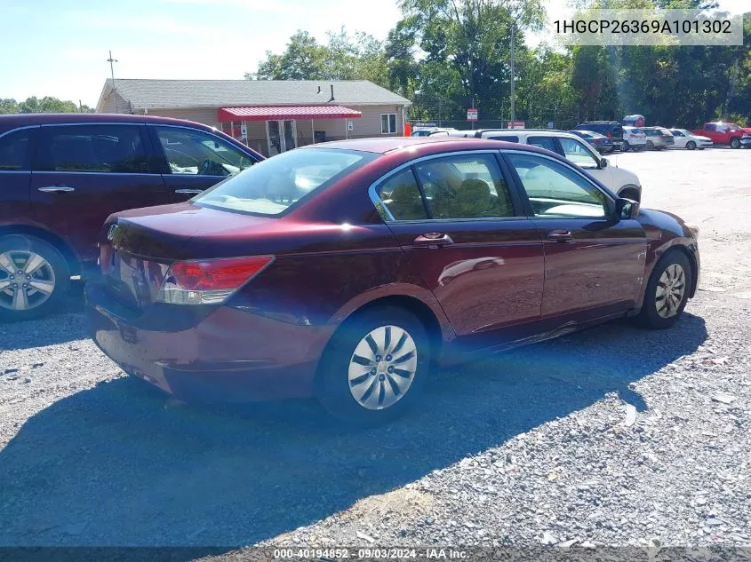 2009 Honda Accord 2.4 Lx VIN: 1HGCP26369A101302 Lot: 40194852