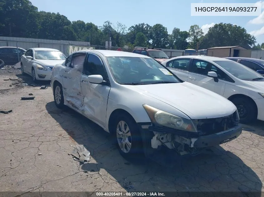 2009 Honda Accord 2.4 Lx-P VIN: 1HGCP26419A093277 Lot: 40205401