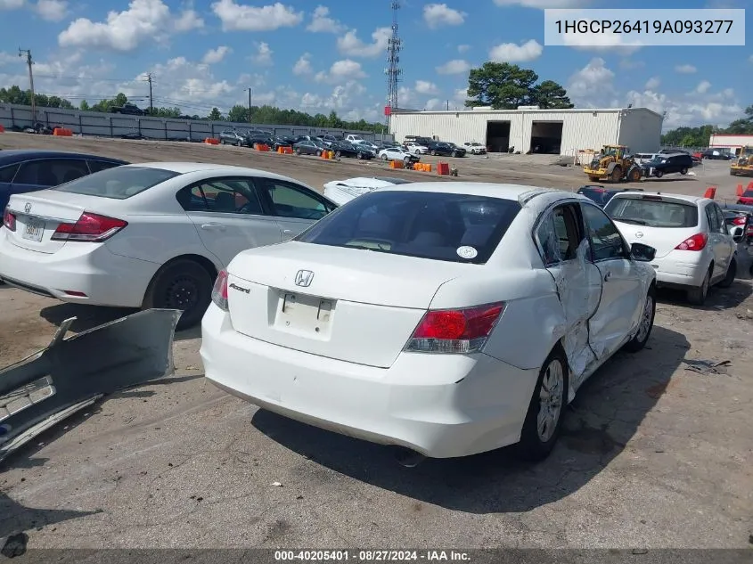 2009 Honda Accord 2.4 Lx-P VIN: 1HGCP26419A093277 Lot: 40205401