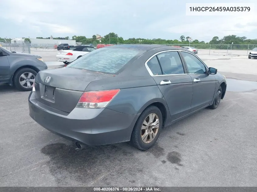 2009 Honda Accord 2.4 Lx-P VIN: 1HGCP26459A035379 Lot: 40206376