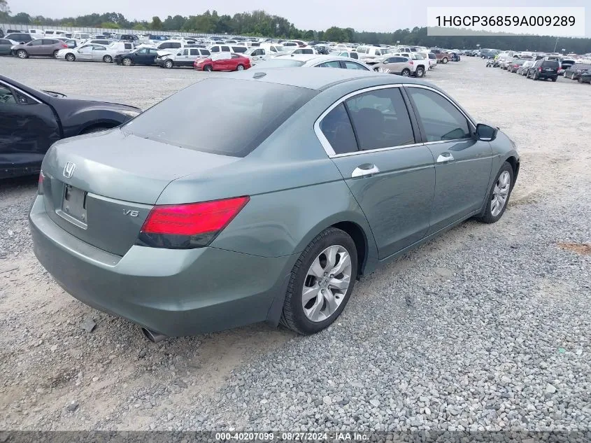 2009 Honda Accord 3.5 Ex-L VIN: 1HGCP36859A009289 Lot: 40207099