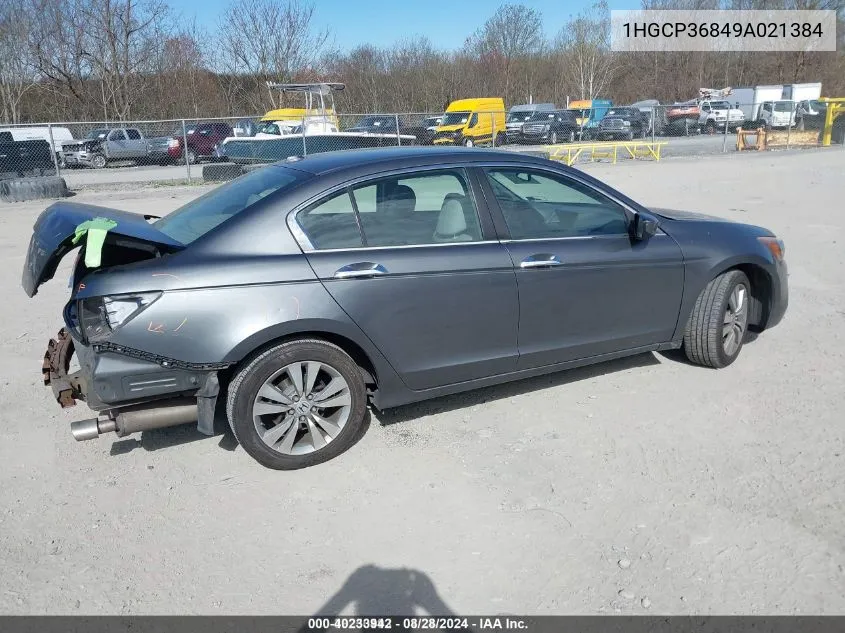 2009 Honda Accord 3.5 Ex-L VIN: 1HGCP36849A021384 Lot: 40233942