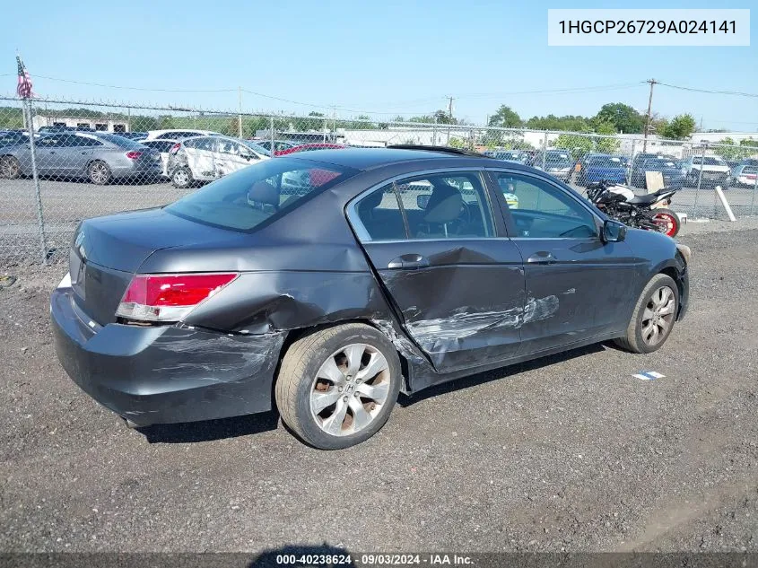 1HGCP26729A024141 2009 Honda Accord 2.4 Ex