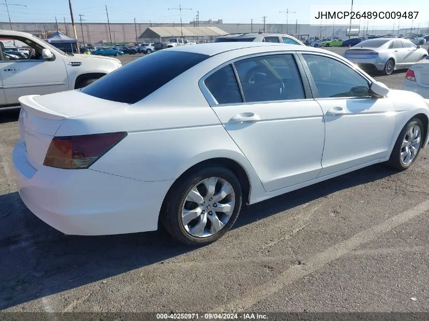 2009 Honda Accord Lxp VIN: JHMCP26489C009487 Lot: 40250971