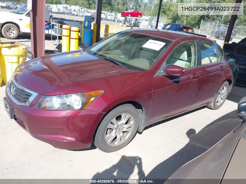 1HGCP26499A023722 2009 Honda Accord 2.4 Lx-P