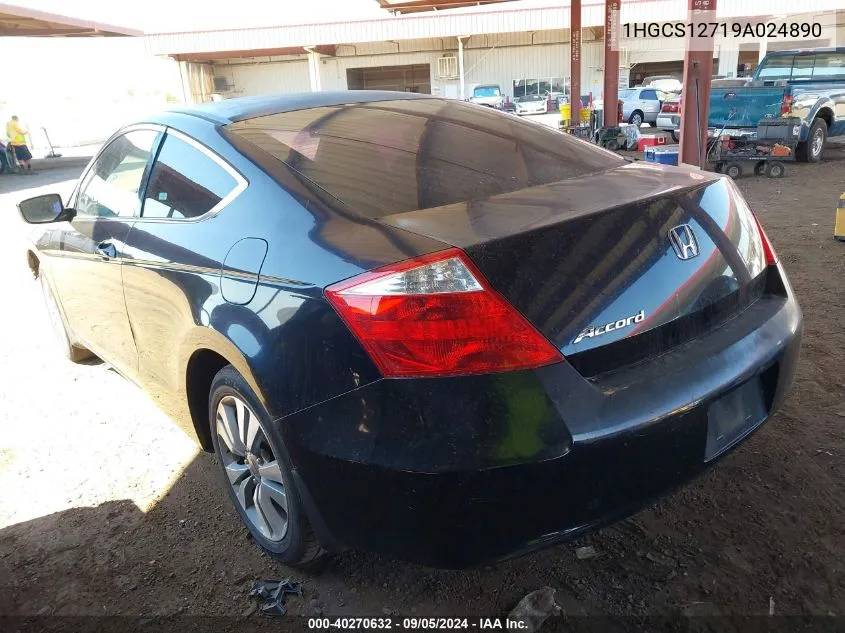 1HGCS12719A024890 2009 Honda Accord Ex