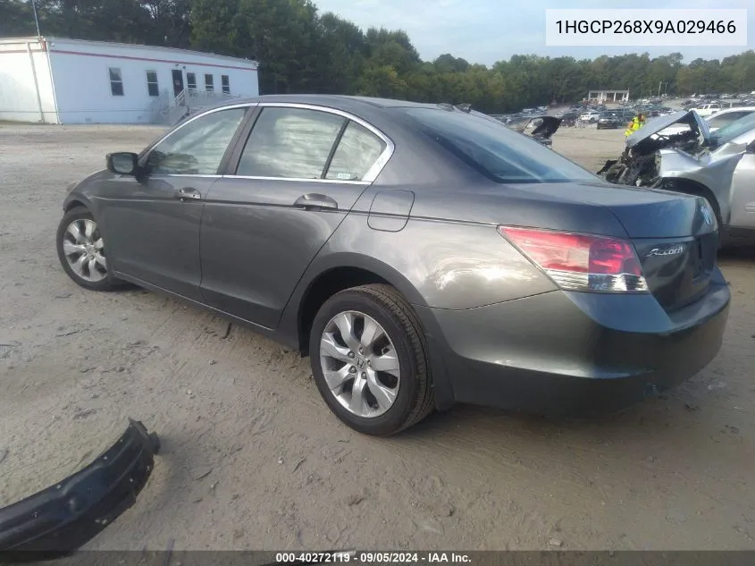 2009 Honda Accord Exl VIN: 1HGCP268X9A029466 Lot: 40272119