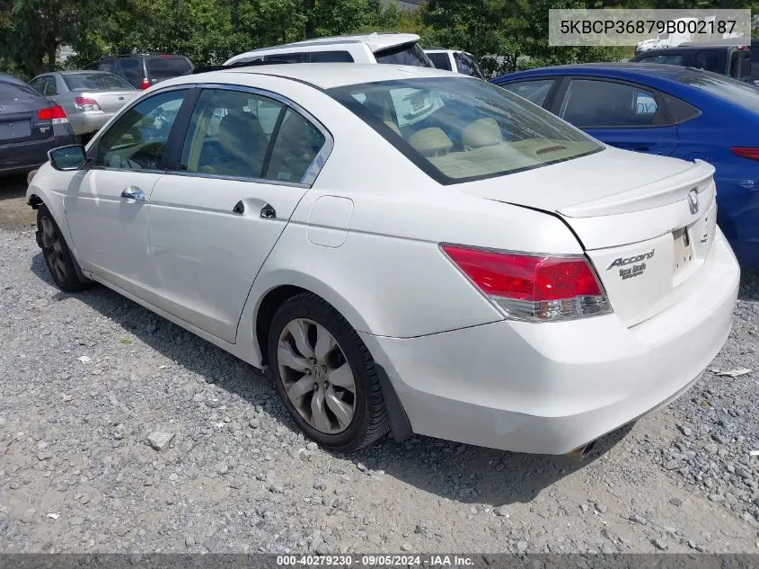 2009 Honda Accord 3.5 Ex-L VIN: 5KBCP36879B002187 Lot: 40279230