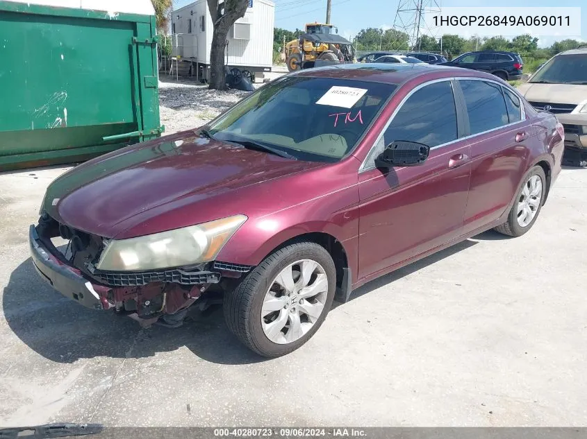 1HGCP26849A069011 2009 Honda Accord 2.4 Ex-L