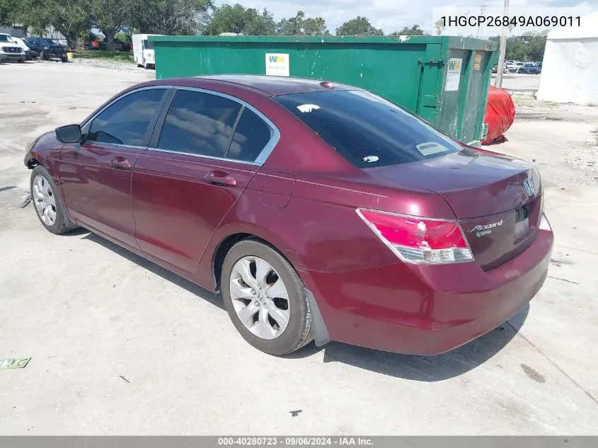 1HGCP26849A069011 2009 Honda Accord 2.4 Ex-L