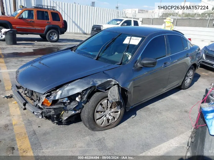 2009 Honda Accord 2.4 Lx VIN: 1HGCP26369A157224 Lot: 40286494