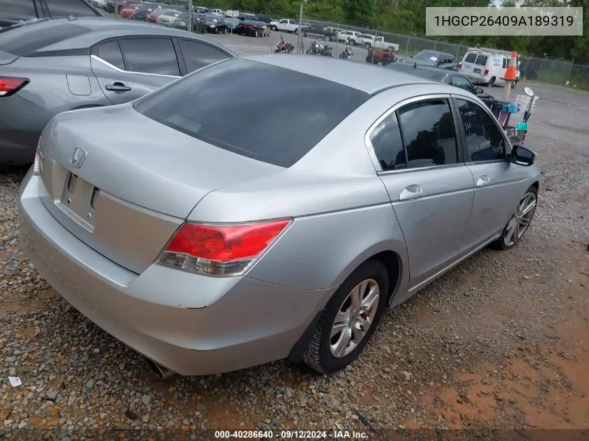 2009 Honda Accord 2.4 Lx-P VIN: 1HGCP26409A189319 Lot: 40286640