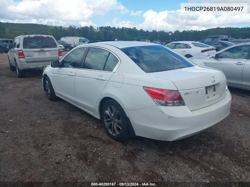 2009 Honda Accord 2.4 Ex-L VIN: 1HGCP26819A080497 Lot: 40290167