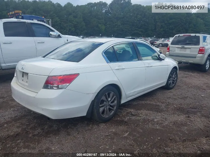 2009 Honda Accord 2.4 Ex-L VIN: 1HGCP26819A080497 Lot: 40290167