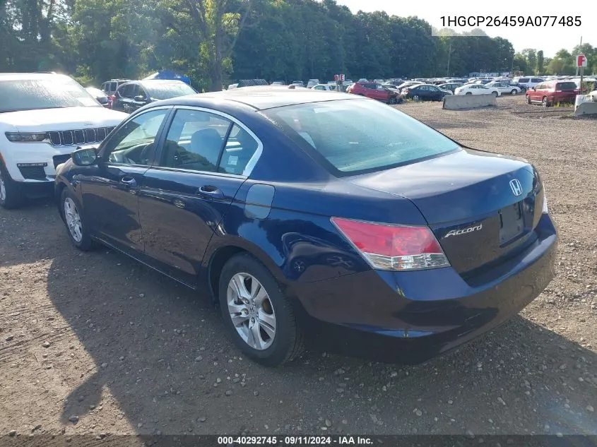 1HGCP26459A077485 2009 Honda Accord 2.4 Lx-P