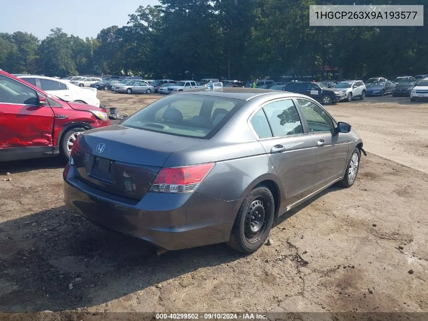 1HGCP263X9A193577 2009 Honda Accord 2.4 Lx