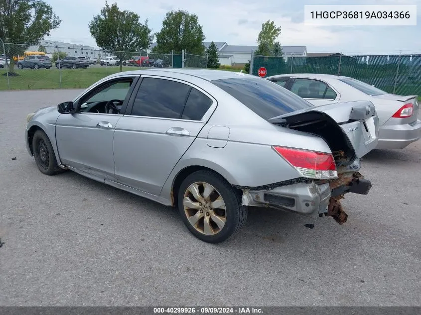 1HGCP36819A034366 2009 Honda Accord 3.5 Ex-L