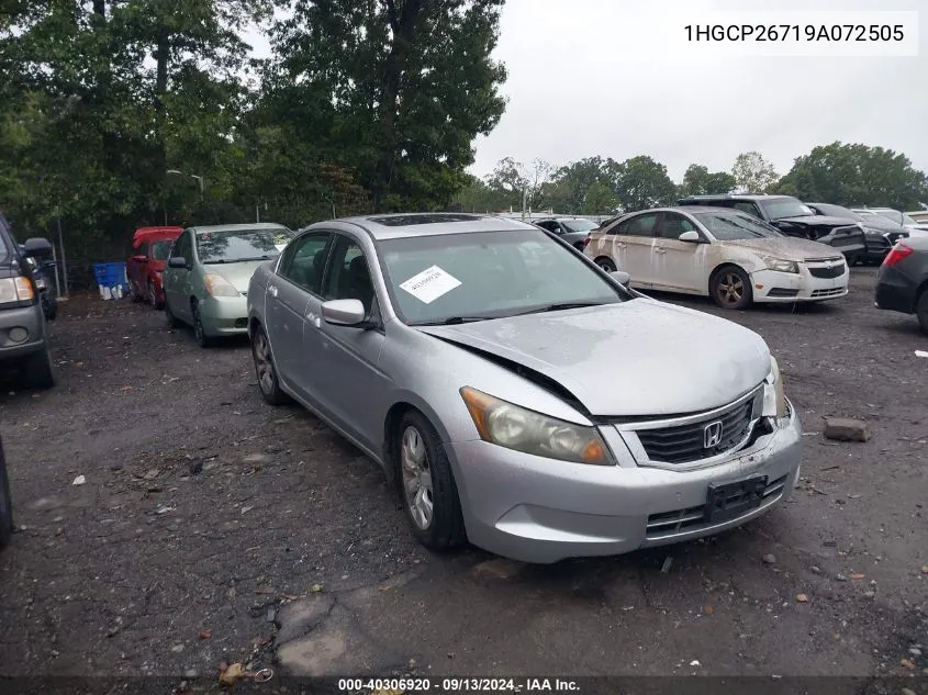 1HGCP26719A072505 2009 Honda Accord 2.4 Ex