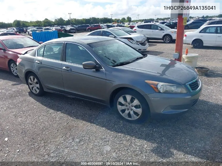 2009 Honda Accord 2.4 Ex-L VIN: 1HGCP26849A135041 Lot: 40308597