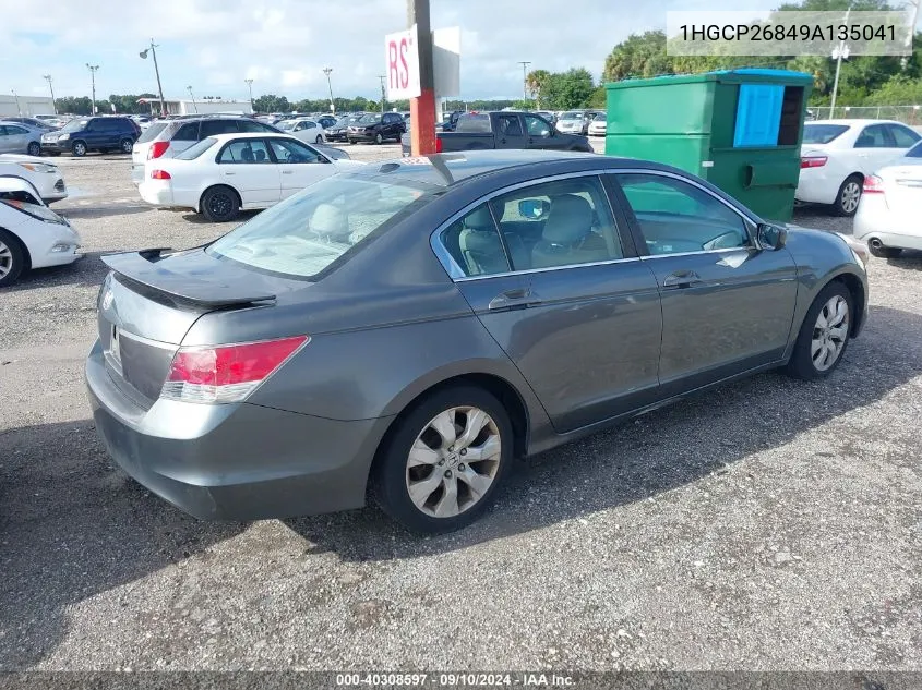 2009 Honda Accord 2.4 Ex-L VIN: 1HGCP26849A135041 Lot: 40308597