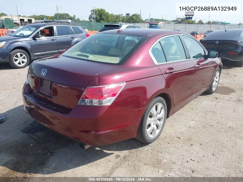 2009 Honda Accord 2.4 Ex-L VIN: 1HGCP26889A132949 Lot: 40308860