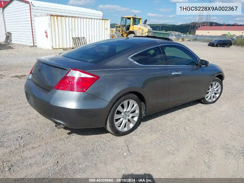 2009 Honda Accord 3.5 Ex-L VIN: 1HGCS228X9A002367 Lot: 40309660