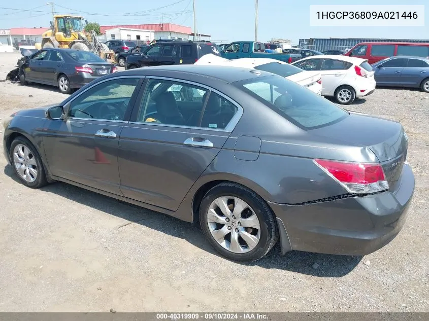 2009 Honda Accord 3.5 Ex-L VIN: 1HGCP36809A021446 Lot: 40319909