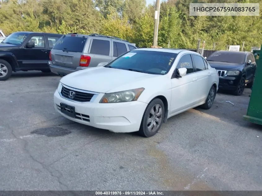 2009 Honda Accord 2.4 Ex VIN: 1HGCP26759A083765 Lot: 40319975