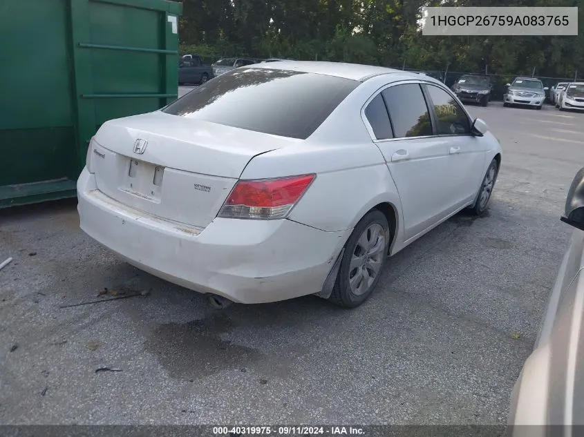 2009 Honda Accord 2.4 Ex VIN: 1HGCP26759A083765 Lot: 40319975