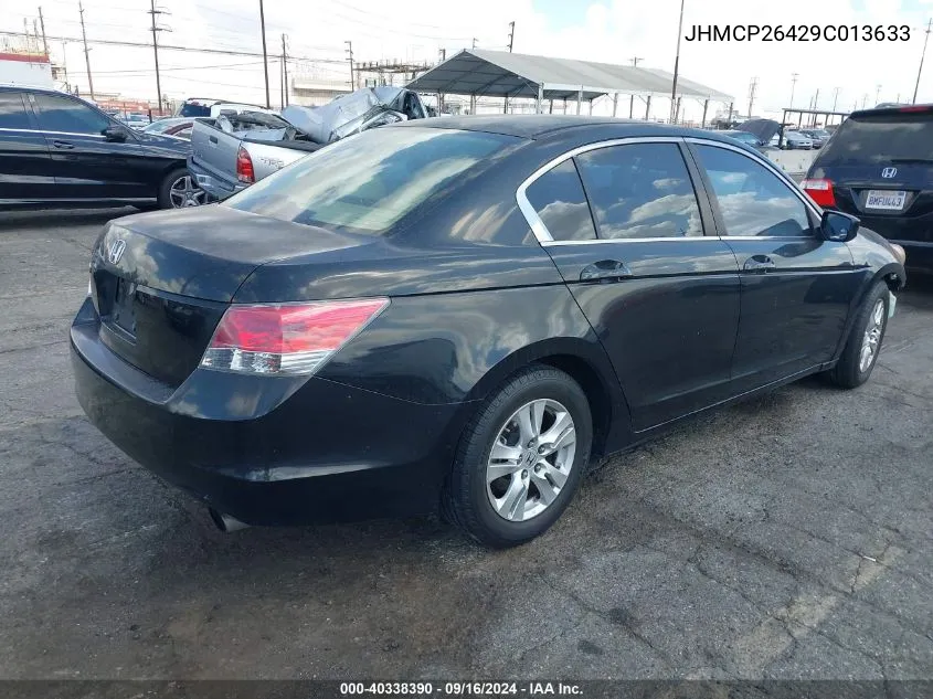 2009 Honda Accord 2.4 Lx-P VIN: JHMCP26429C013633 Lot: 40338390