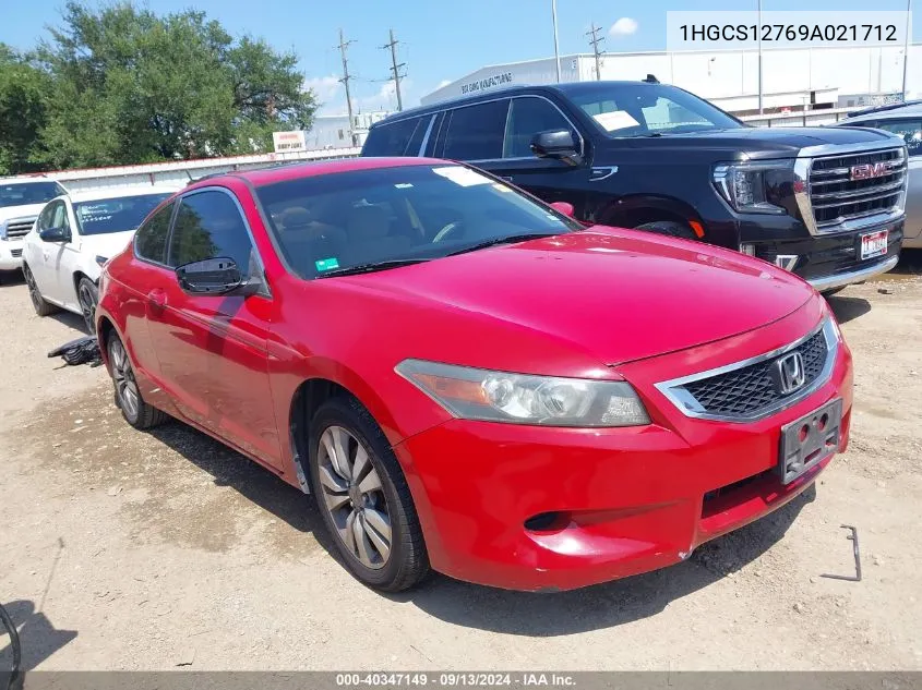 1HGCS12769A021712 2009 Honda Accord Ex