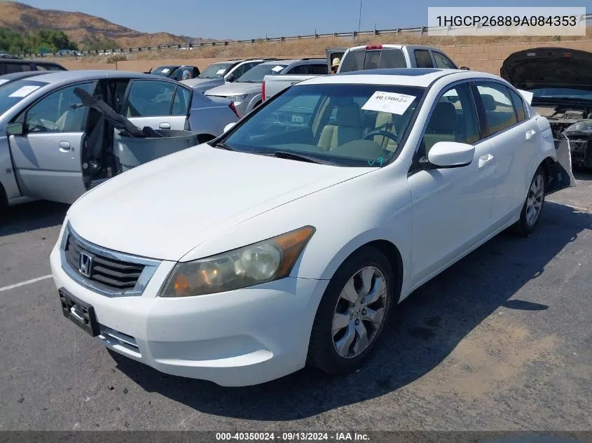 2009 Honda Accord 2.4 Ex-L VIN: 1HGCP26889A084353 Lot: 40350024