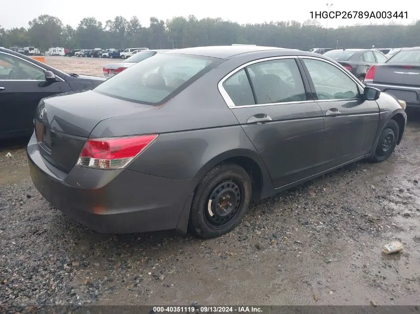 2009 Honda Accord 2.4 Ex VIN: 1HGCP26789A003441 Lot: 40351119