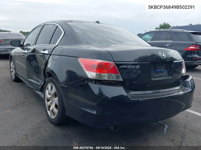 2009 Honda Accord 3.5 Ex-L VIN: 5KBCP36849B502291 Lot: 40376780