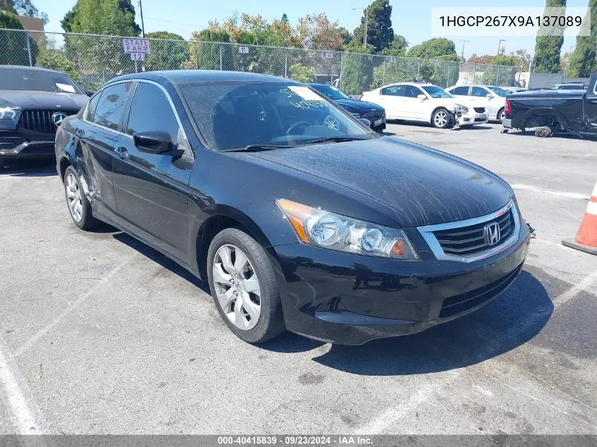 2009 Honda Accord 2.4 Ex VIN: 1HGCP267X9A137089 Lot: 40415839