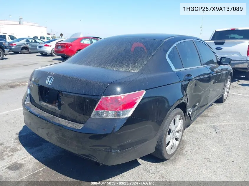 2009 Honda Accord 2.4 Ex VIN: 1HGCP267X9A137089 Lot: 40415839