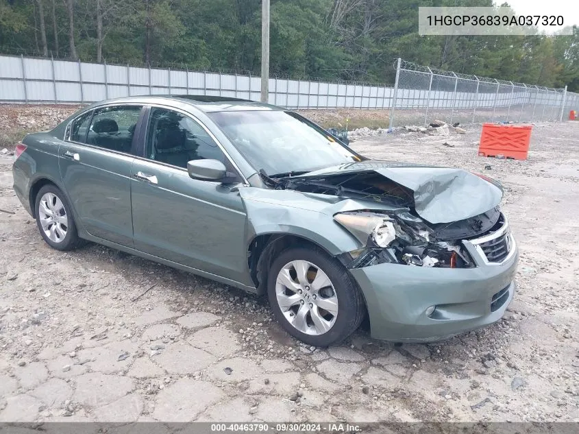 2009 Honda Accord 3.5 Ex-L VIN: 1HGCP36839A037320 Lot: 40463790