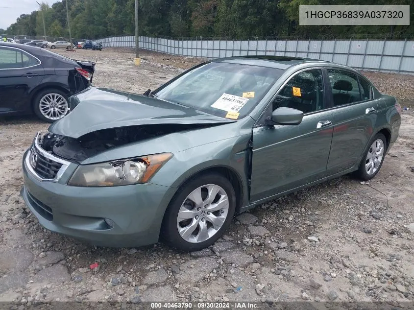 2009 Honda Accord 3.5 Ex-L VIN: 1HGCP36839A037320 Lot: 40463790