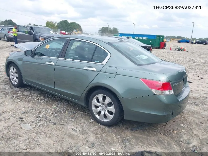 2009 Honda Accord 3.5 Ex-L VIN: 1HGCP36839A037320 Lot: 40463790